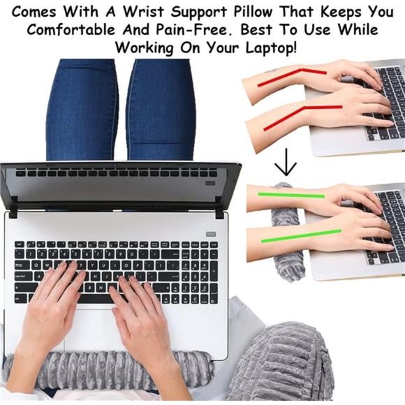 Reading Pillow with Reading Light and Wrist Support,Has Arm Rests,& Back Support - Picture 3 of 7